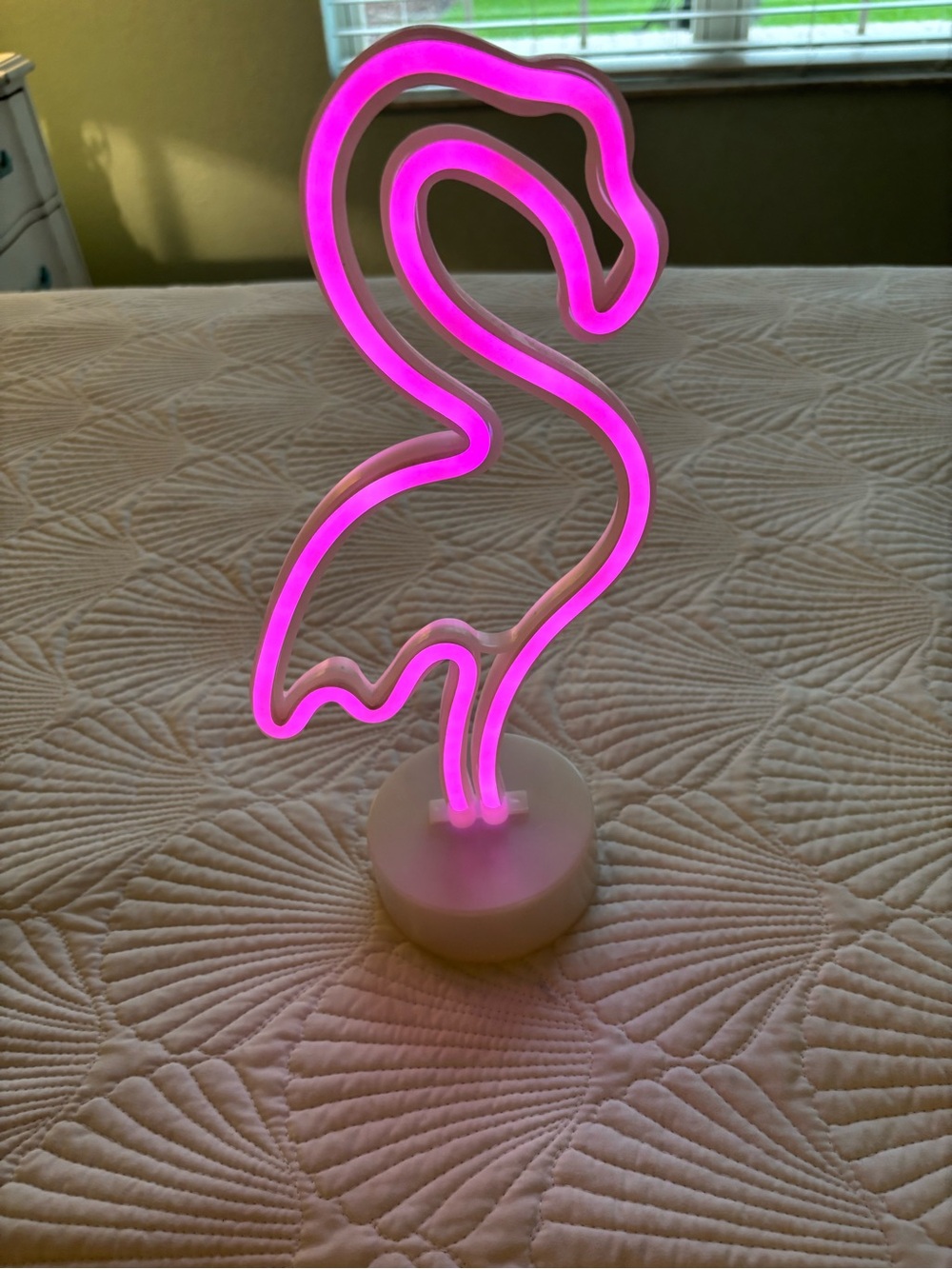 LED Table Lamp Pink Neon Flamingo